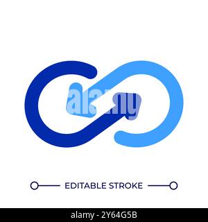Infinite loop RGB color icon Stock Vector
