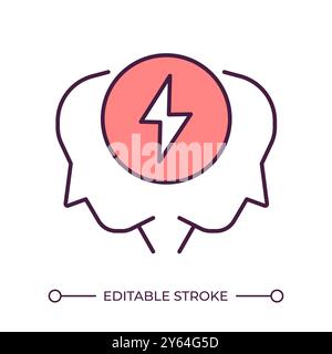 Conflicting people RGB color icon Stock Vector