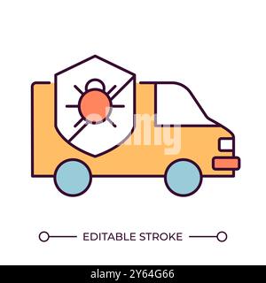 Pest control service RGB color icon Stock Vector