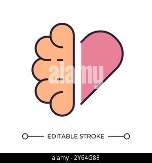 Emotional intelligence RGB color icon Stock Vector