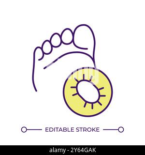 Athlete foot RGB color icon Stock Vector