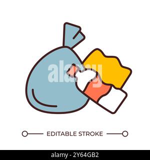 Garbage RGB color icon Stock Vector