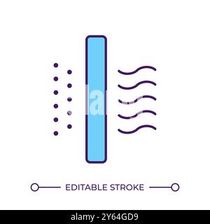 Air filtration process RGB color icon Stock Vector