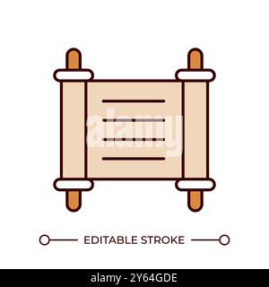 Scroll RGB color icon Stock Vector