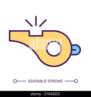 Whistle RGB color icon Stock Vector