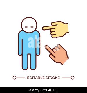 Bullying RGB color icon Stock Vector
