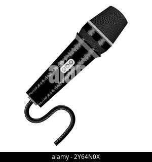 Vector Retro Microphone Icon Isolated on White Background. Stock Vector