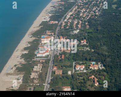 Aerial view of Calambrone, Pisa, Italy Stock Photo