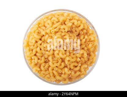 Elbow macaroni isolated on a white background Stock Photo
