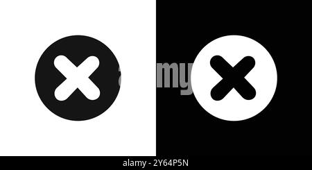 Cancel event icon linear vector graphics sign or symbol set for web app ui Stock Vector
