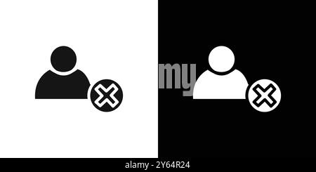 Fake account icon linear vector graphics sign or symbol set for web app ui Stock Vector