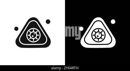 Virus Warning Alert icon linear vector graphics sign or symbol set for web app ui Stock Vector