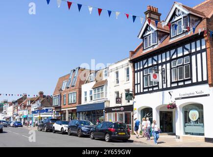 Lymington High Street UK - Shops on the High street Lymington Hampshire a town in the New Forest Lymington Hampshire England UK GB Europe Stock Photo