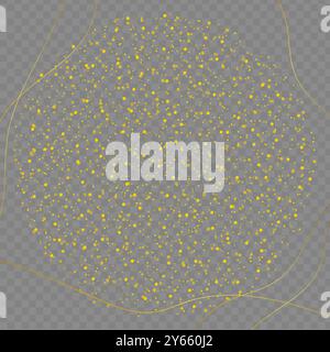 Vector illustration of glitter effect on transparent background Stock Vector