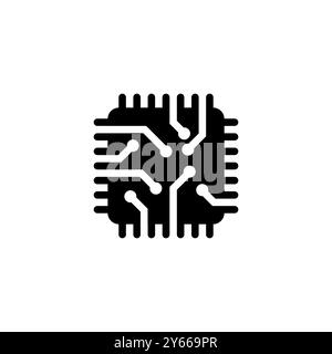 High-Performance Processor Icon for Cutting-Edge Technology Stock Vector