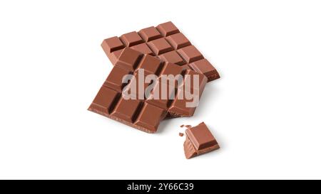 milk chocolate bar on a white background Stock Photo