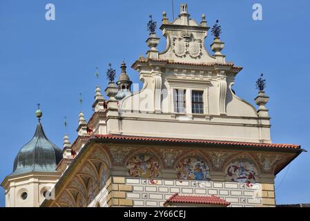 Pruhonice Park and Castle complex, National Cultural Monument and UNESCO World Heritage site, one of the most beautiful parks in Prague, Czech Republi Stock Photo