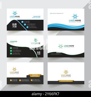 Professional Business Card Design Template Stock Vector
