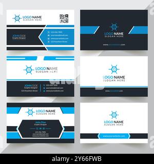 Professional Business Card Design Template Stock Vector