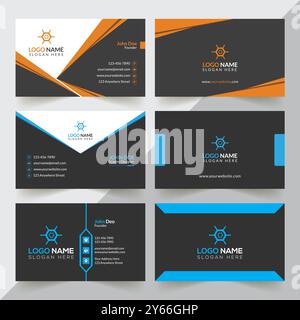 Professional Business Card Design Template Stock Vector