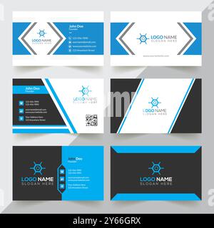 Professional Business Card Design Template Stock Vector