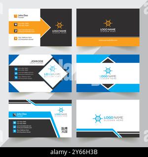 Professional Business Card Design Template Stock Vector