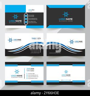 Professional Business Card Design Template Stock Vector