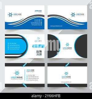 Professional Business Card Design Template Stock Vector