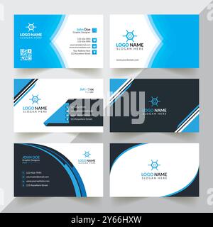 Professional Business Card Design Template Stock Vector