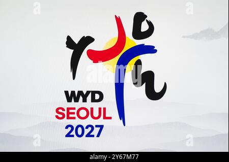 **NO LIBRI** Italy, Rome, Vatican, 2024/9/24. Press Conference 'Toward WYD Seoul 2027 ' at The Vatican. Photograph by ALESSIA GIULIANI /Catholic Press Photo Stock Photo