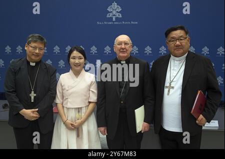 **NO LIBRI** Italy, Rome, Vatican, 2024/9/24. Press Conference 'Toward WYD Seoul 2027 ' at The Vatican. Photograph by ALESSIA GIULIANI /Catholic Press Photo Stock Photo