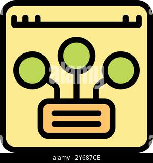 This icon illustrates website traffic generating money online business Stock Vector