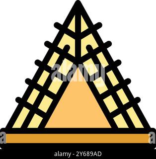 Simple icon of a teepee, the traditional dwelling of the native people of the great plains of north america Stock Vector