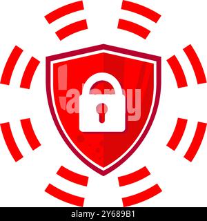 shield with padlock - vector illustration Stock Vector Image & Art - Alamy