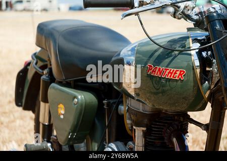 Panther motorcycle on display at Ackworth Classic Vehicle Rally, West Yorkshire UK in 2005 Stock Photo