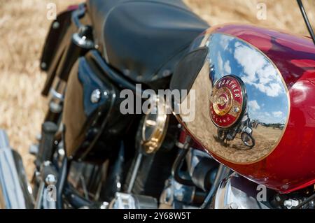 Panther motorcycle on display at Ackworth Classic Vehicle Rally, West Yorkshire UK in 2005 Stock Photo