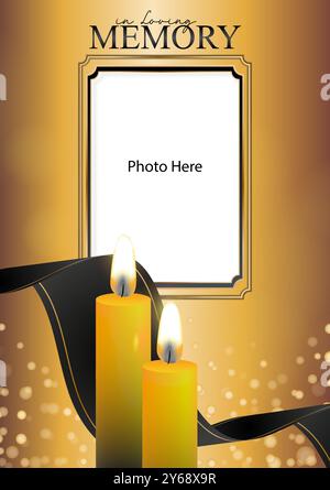 Rest in peace mourning concept background Stock Vector