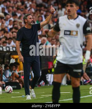 Spanish La Liga EA Sports soccer match Valencia vs Osasuna at Mestalla Stadium in Valencia, Spain. 24th Sep, 2024. 900/Cordon Press Credit: CORDON PRESS/Alamy Live News Stock Photo