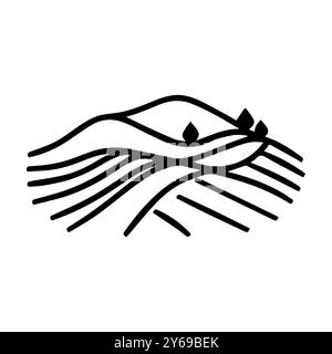 field icon or modern line symbol. Vector line art and icon design with bold outline. Black and white Pixel Perfect minimalistic symbol isolated white Stock Vector