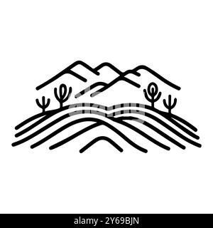 field icon or modern line symbol. Vector line art and icon design with bold outline. Black and white Pixel Perfect minimalistic symbol isolated white Stock Vector
