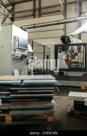 In a clean automated factory setting transparent bottles of organic ...