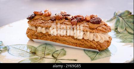 Individual Paris Brest Cake, French pastry Stock Photo