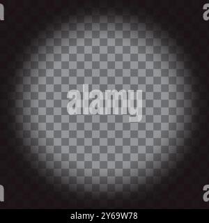 Glowing circle. Transparent background. Gradient shadow. Vector glow. Stock Vector