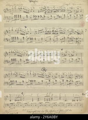 Music 1800-1900; Music Manuscripts; Hamer, George F. Titania polonaise, Hamer, George F., 1800 - 1900, Schmidt, Arthur Paul, Music publishing, Popular music, Writing and publishing, Sheet music, Music, United States, 19th century, Music, United States, Manuscripts, United States, Manuscripts Stock Photo