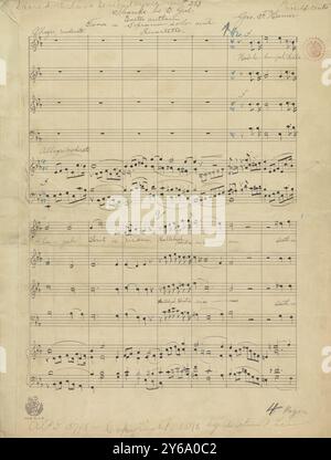 Music 1800-1900; Music Manuscripts; Hamer, George F. Thanks be to God, Hamer, George F., 1800 - 1900, Schmidt, Arthur Paul, Music publishing, Popular music, Writing and publishing, Sheet music, Music, United States, 19th century, Music, United States, Manuscripts, United States, Manuscripts Stock Photo