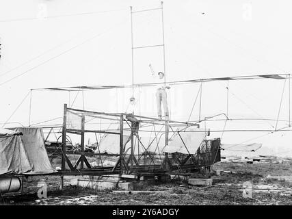 Meckler-Allen Aeroplane, between ca. 1910 and ca. 1915, Airplanes, Glass negatives, 1 negative: glass; 5 x 7 in. or smaller. Stock Photo