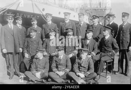 Capt. and crew of MACKAY-BENNETT, between ca. 1910 and ca. 1915, Glass negatives, 1 negative: glass; 5 x 7 in. or smaller. Stock Photo