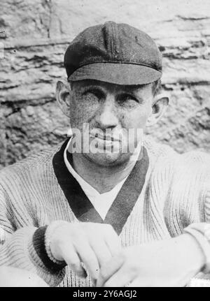 Eddie Grant, Philadelphia NL (baseball), Photo shows baseball player Edward Leslie Grant (1883-1918) who was killed in the battle of the Argonne Forest in World War I., 1908, Glass negatives, 1 negative: glass; 5 x 7 in. or smaller. Stock Photo