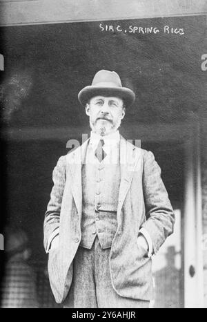 Sir C. Spring Rice, Photo shows English diplomat Sir Cecil Arthur Spring-Rice (1859-1918), who was the British Ambassador to the United States from 1913 to 1918., between ca. 1910 and ca. 1915, Glass negatives, 1 negative: glass; 5 x 7 in. or smaller. Stock Photo