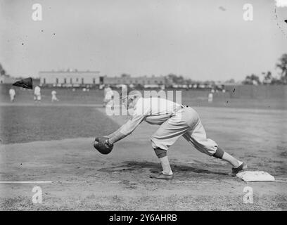 Chick Gandil, Washington NL (baseball), 1913, Glass negatives, 1 negative: glass; 5 x 7 in. or smaller. Stock Photo